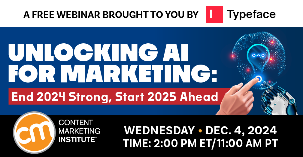 Wednesday: Unlocking AI for Marketing | 2:00 PM EST / 11:00 AM PST