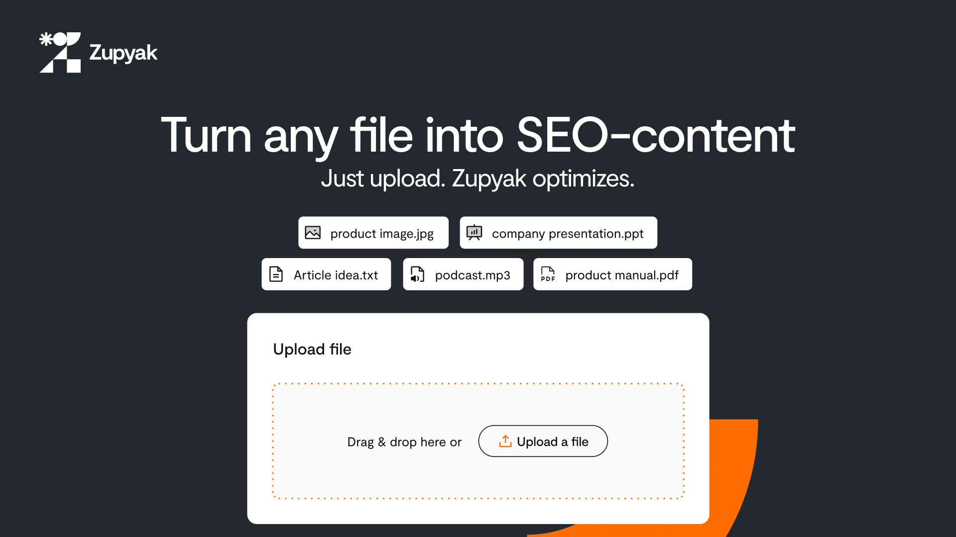 Convert Any File into SEO-optimized Content in a Flash  